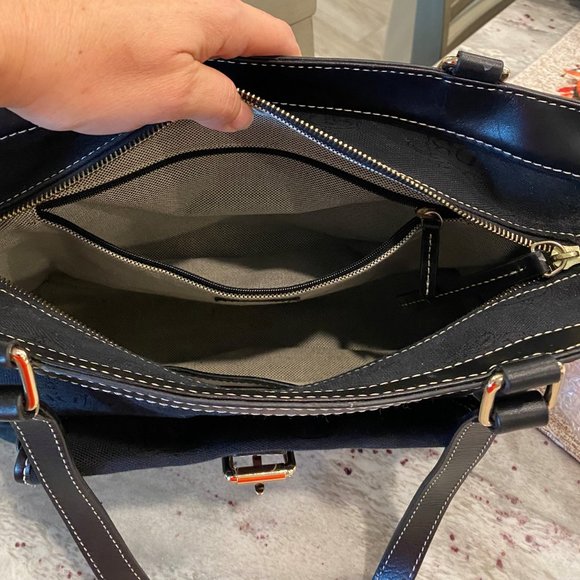 Black DB Signature Material/Leather Trim Handbag - Picture 6 of 6